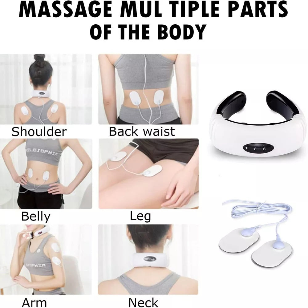 Electric Tens Unit Pulse Neck Massager Magnetic Pulse Therapy Vertebra Relax Electric Tens Unit Pulse Neck Massager Magnetic Pulse Therapy Vertebra Relax